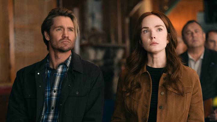 Sullivan’s Crossing -- “It's A Wonderful Life” -- Pictured (L-R): Chad Michael Murray as Cal Jones and Morgan Kohan as Maggie Sullivan 