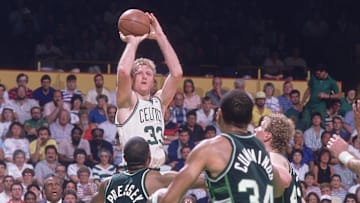 Larry Bird, estrella de los Boston Celtics.