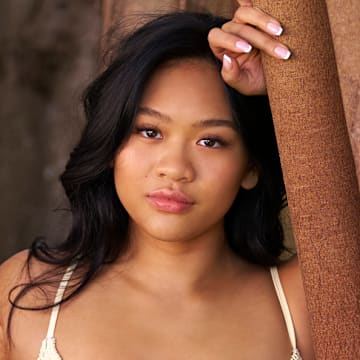 Suni Lee was photographed by Ben Horton at The Boca Raton. Swimsuit by bond-eye.