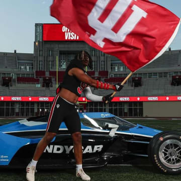 Triston Abram pictured during his visit to Indiana.