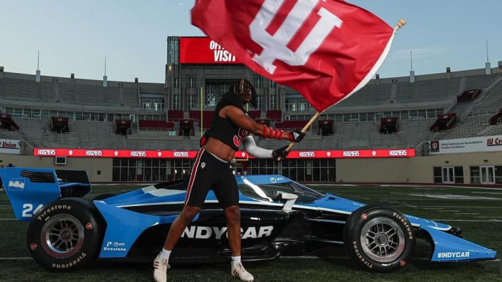 Triston Abram pictured during his visit to Indiana.