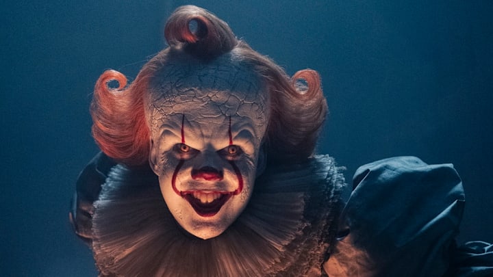 Bill Skarsgård as Pennywise in It: Welcome to Derry season 1. Photograph by Brooke Palmer/HBO