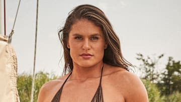 Ilona Maher was photographed by Ben Watts in Bellport, New York. Swimsuit by Norma Kamali.