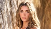 Brianna LaPaglia was photographed by Katherine Goguen at The Austin Estate. Swimsuit by Christopher Esber.