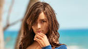 Olivia Culpo was photographed by Ben Watts in Hollywood, Fla. Swimsuit by TeenyB Bikini Couture. Top by Calle Del Mar.