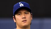 Los Angeles Dodgers designated hitter Shohei Ohtani (17) looks on against the Tampa Bay Rays at George M. Steinbrenner Field on Aug 1. 