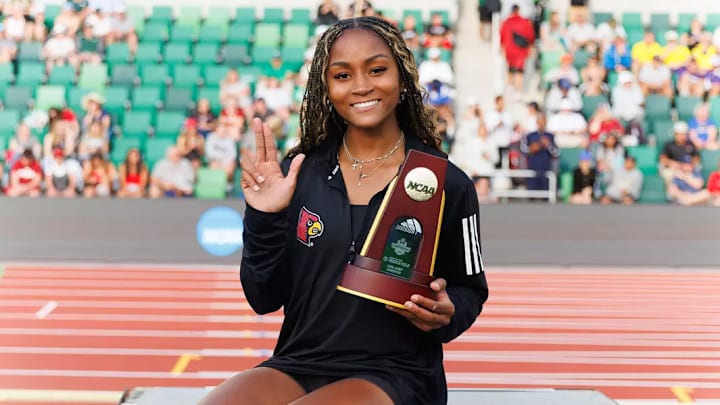 Louisville long jumper Synclair Savage Louisville long jumper Synclair Savage