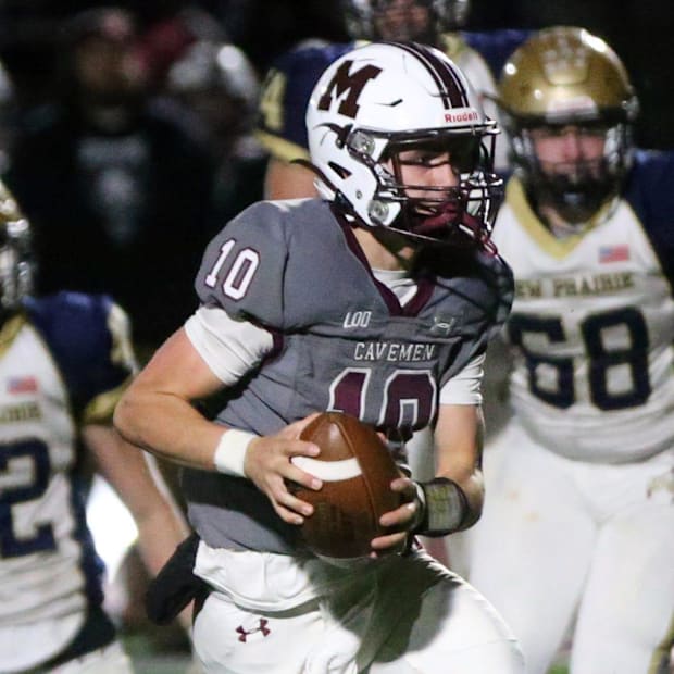 Mishawaka quarterback Landon Snyder led the Caveman to 11 wins and an IHSAA Class 4A football regional championship.
