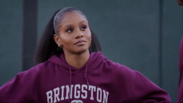 All American: Homecoming -- "No Love" -- Image Number: AHC202fg_0014r.jpg -- Pictured: Geffri Maya as Simone Hicks -- Photo: Troy Harvey/The CW -- (C) 2022 The CW Network, LLC. All Rights Reserved.