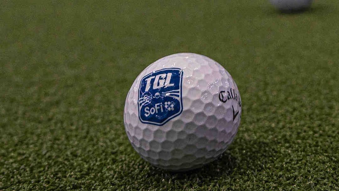 A general view of a TGL golf ball at SoFi Center