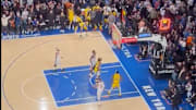 Madison Square Garden crowd reacts to Tyrese Haliburton's shot. 