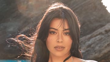 Lauren Chan was photographed by Ben Watts in Bermuda. 