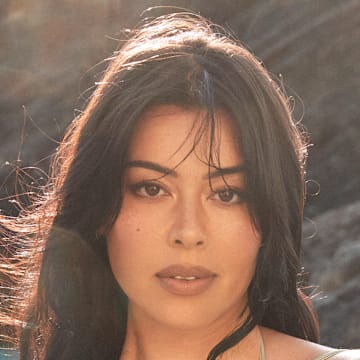 Lauren Chan was photographed by Ben Watts in Bermuda. 