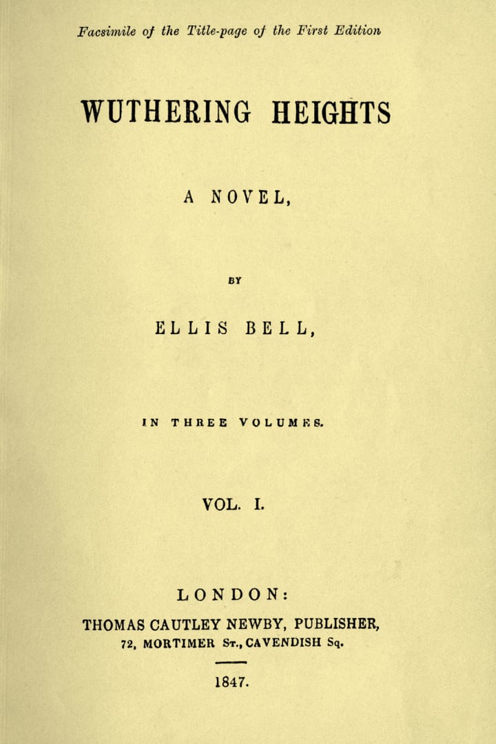 The title page of 'Wuthering Heights.'