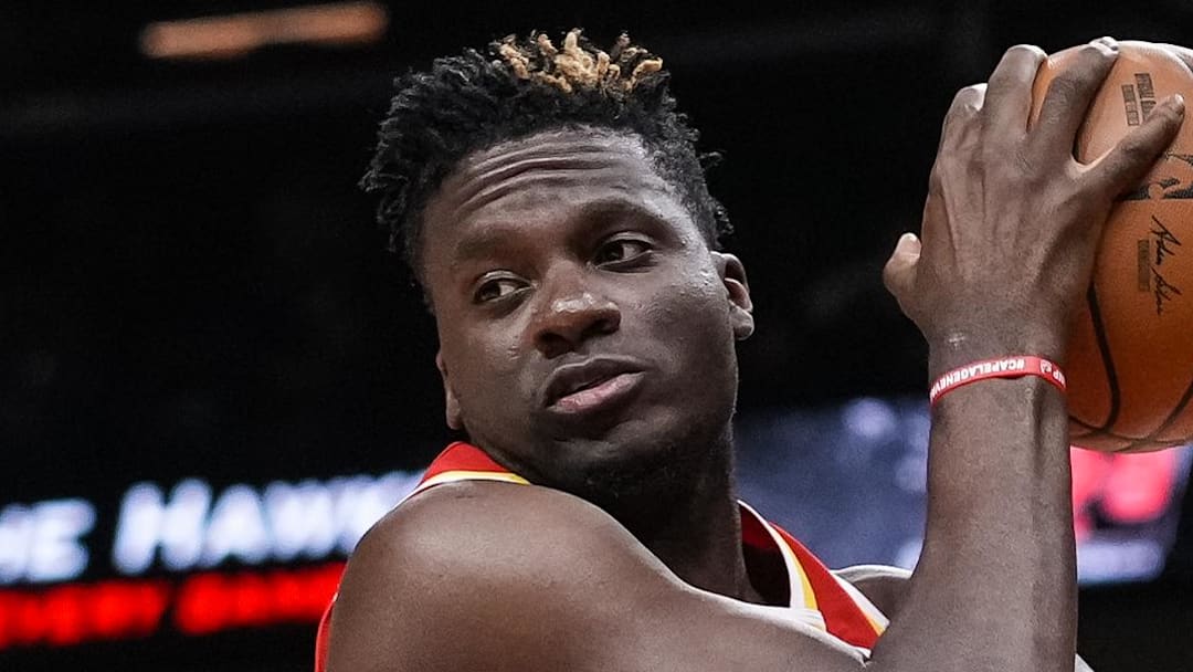 Dec 13, 2021; Atlanta, Georgia, USA; Atlanta Hawks center Clint Capela (15) gets a rebound against the Houston Rockets during the first half at State Farm Arena. Mandatory Credit: Dale Zanine-Imagn Images Dec 13, 2021; Atlanta, Georgia, USA; Atlanta Hawks center Clint Capela (15) gets a rebound against the Houston Rockets during the first half at State Farm Arena. Mandatory Credit: Dale Zanine-Imagn Images
