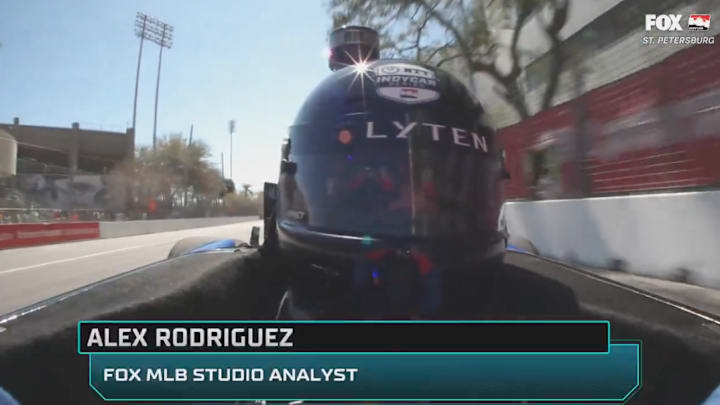 Alex Rodriguez at the 2025 NTT IndyCar Series season debut in St. Petersburg, Florida. Alex Rodriguez at the 2025 NTT IndyCar Series season debut in St. Petersburg, Florida.