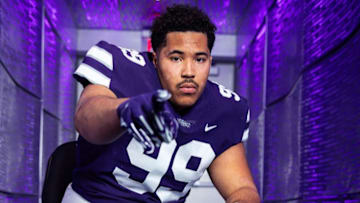 Adrian Bekibele at his official visit to Kansas State.