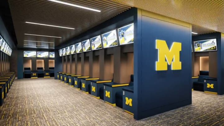 Michigan Football locker room renovation at Schembechler Hall