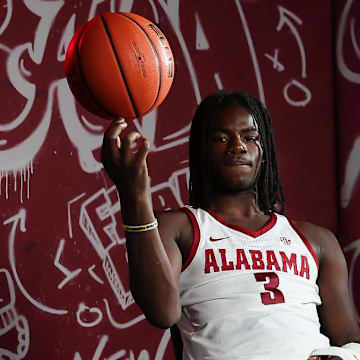 2026 5-Star Caleb Holt during his official visit to Tuscaloosa in September 2025