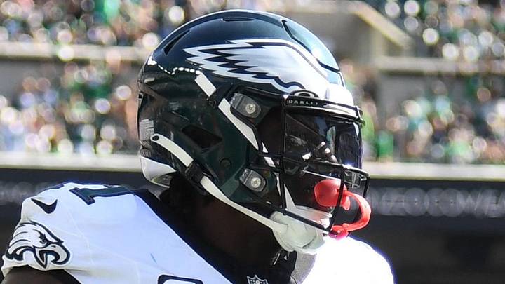 Sep 21, 2025; Philadelphia, Pennsylvania, USA; Philadelphia Eagles wide receiver AJ. Brown (11) reacts after a touchdown against the Los Angeles Rams during the second half at Lincoln Financial Field. Mandatory Credit: Eric Hartline-Imagn Images