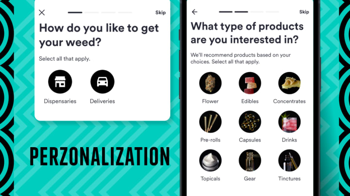 Weedmaps offers personalized recommendations that adapt to your preferences and history.