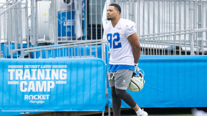 Detroit Lions defensive lineman Marcus Davenport.