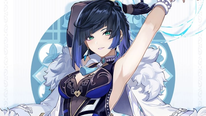 Genshin Impact artwork of Yelan.