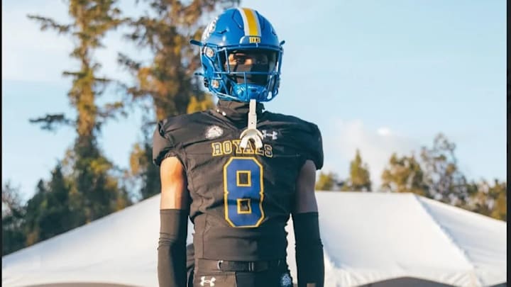 The First Academy (Orlando) 2026 three-star defensive back Danny Odem in his football jersey preparing for a game The First Academy (Orlando) 2026 three-star defensive back Danny Odem in his football jersey preparing for a game