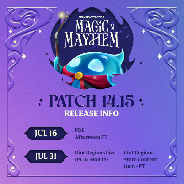 TFT  patch 14.15 releases on July 31