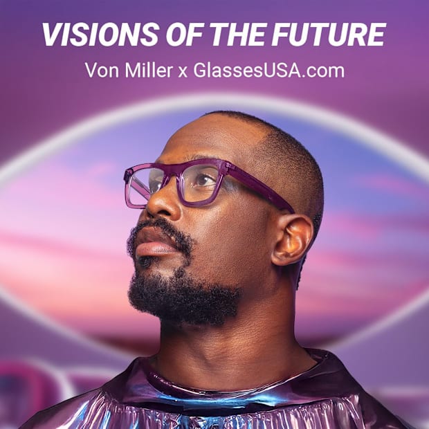 Von Miller models glasses.