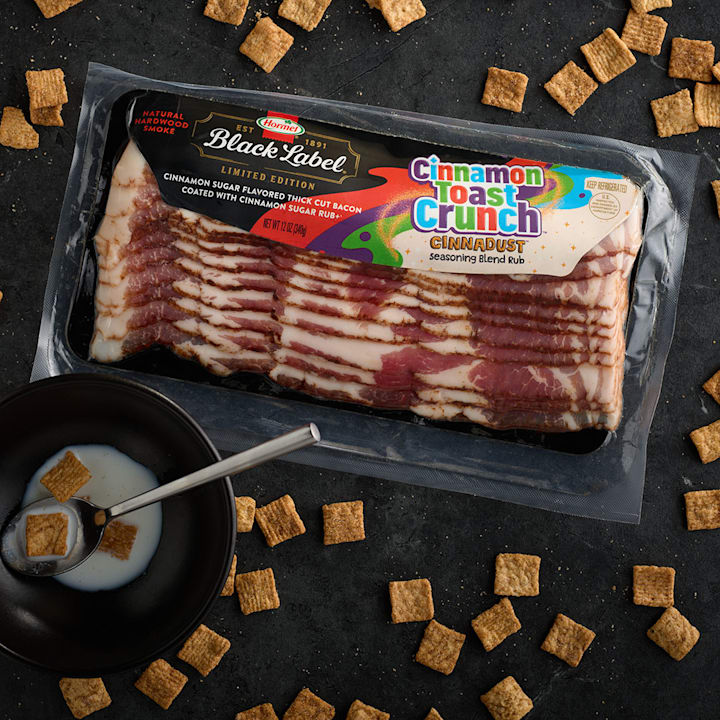 Hormel Black Label Bacon flavored with Cinnamon Toast Crunch Cinnadust