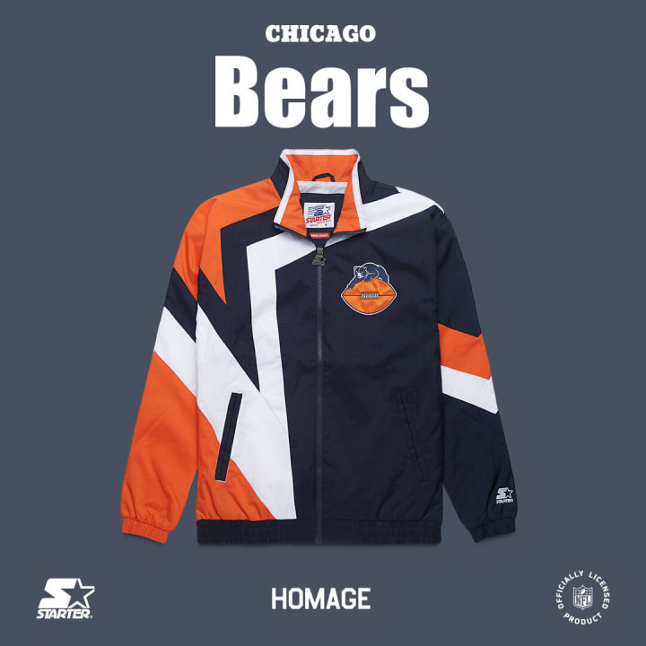 Zip up the ultimate Chicago Bears throwback jacket