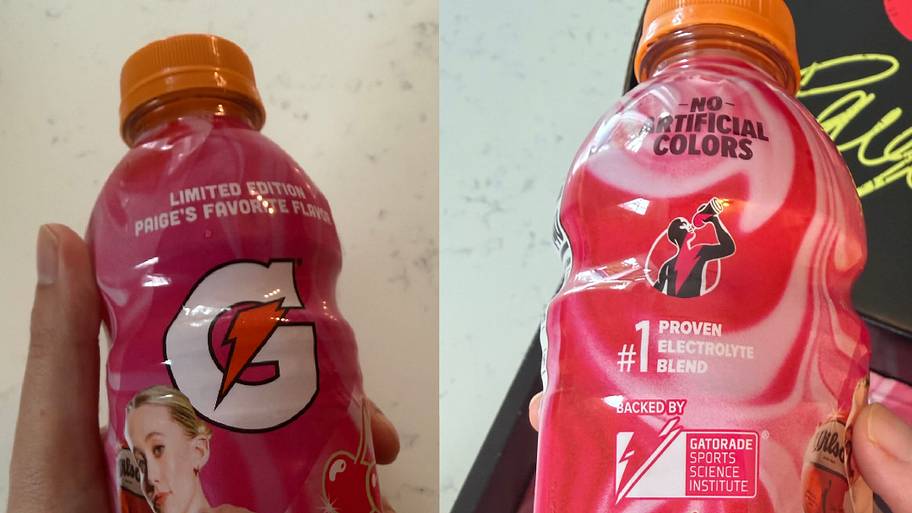Paige Bueckers’s limited edition Shirley Temple Gatorade flavor