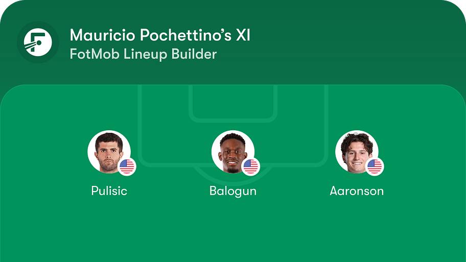 USMNT lineup