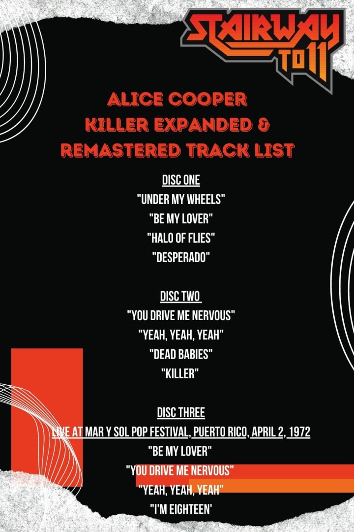 Alice Cooper Killer Extended tracklist