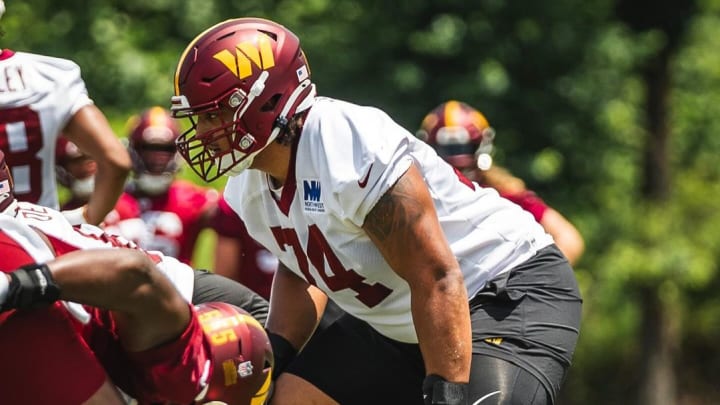 Washington Commanders offensive tackle Brandon Coleman.