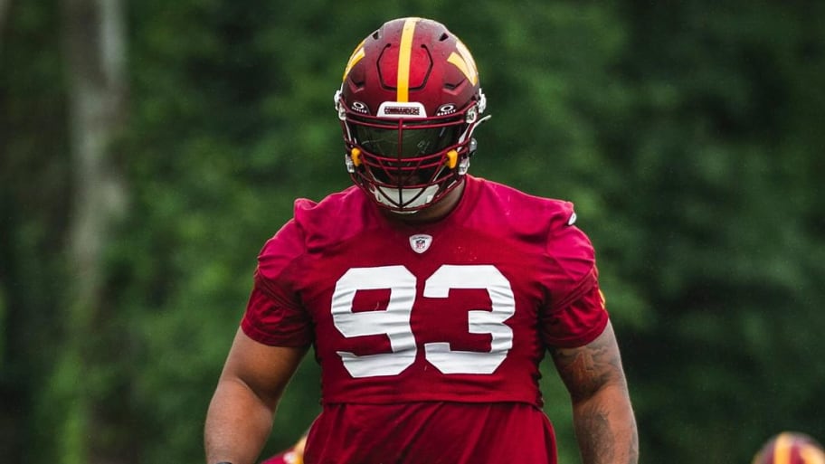 Washington Commanders defensive tackle Jonathan Allen, the No. 54 ranked player in the NFL Top 100. | Instagram/jonallen93