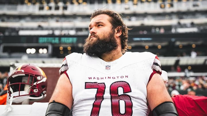 Washington Commanders guard Sam Cosmi. 