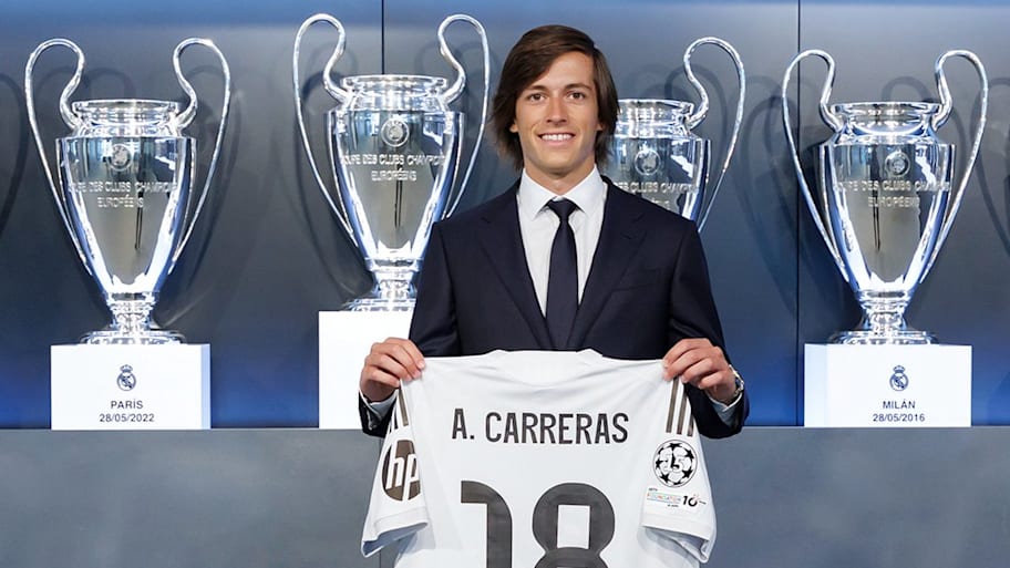 Álvaro Carreras cost Real Madrid a huge sum. | X/@RealMadrid