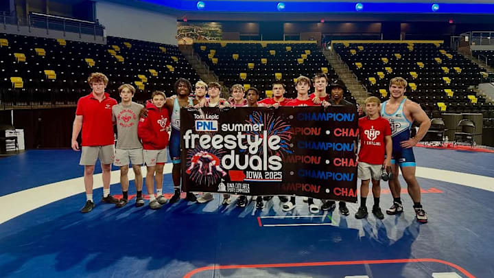 Spartan RTC at Lake Highland Prep easily dispatched a field of top teams, from 11 different states, to win the 2025 PNL Summer Freestyle Duals in Iowa on June 7. Spartan RTC at Lake Highland Prep easily dispatched a field of top teams, from 11 different states, to win the 2025 PNL Summer Freestyle Duals in Iowa on June 7.