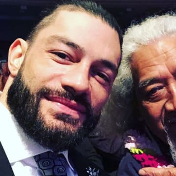 Roman Reigns and his father, the legendary Sika Anoa'i of The Wild Samoans.