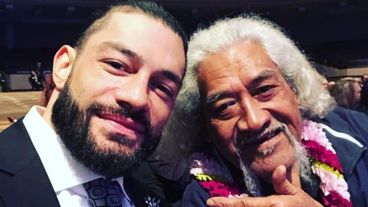 Roman Reigns and his father, the legendary Sika Anoa'i of The Wild Samoans.