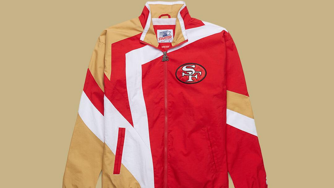 San Pullover Zip Half Hooded Starter NFL Francisco San Jacket 49ERS ジャケット 49ers Francisco ウォームアップウェア