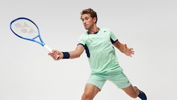 Casper Ruud debuts a kit from the Yonex Paris 2025 Collection.