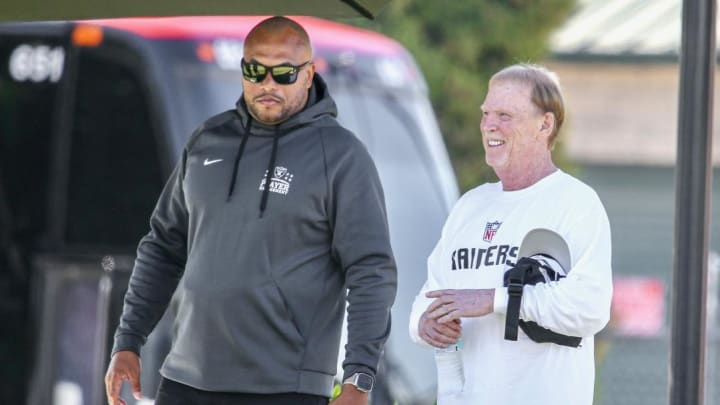 Las Vegas Raiders Antonio Pierce and Mark Davis