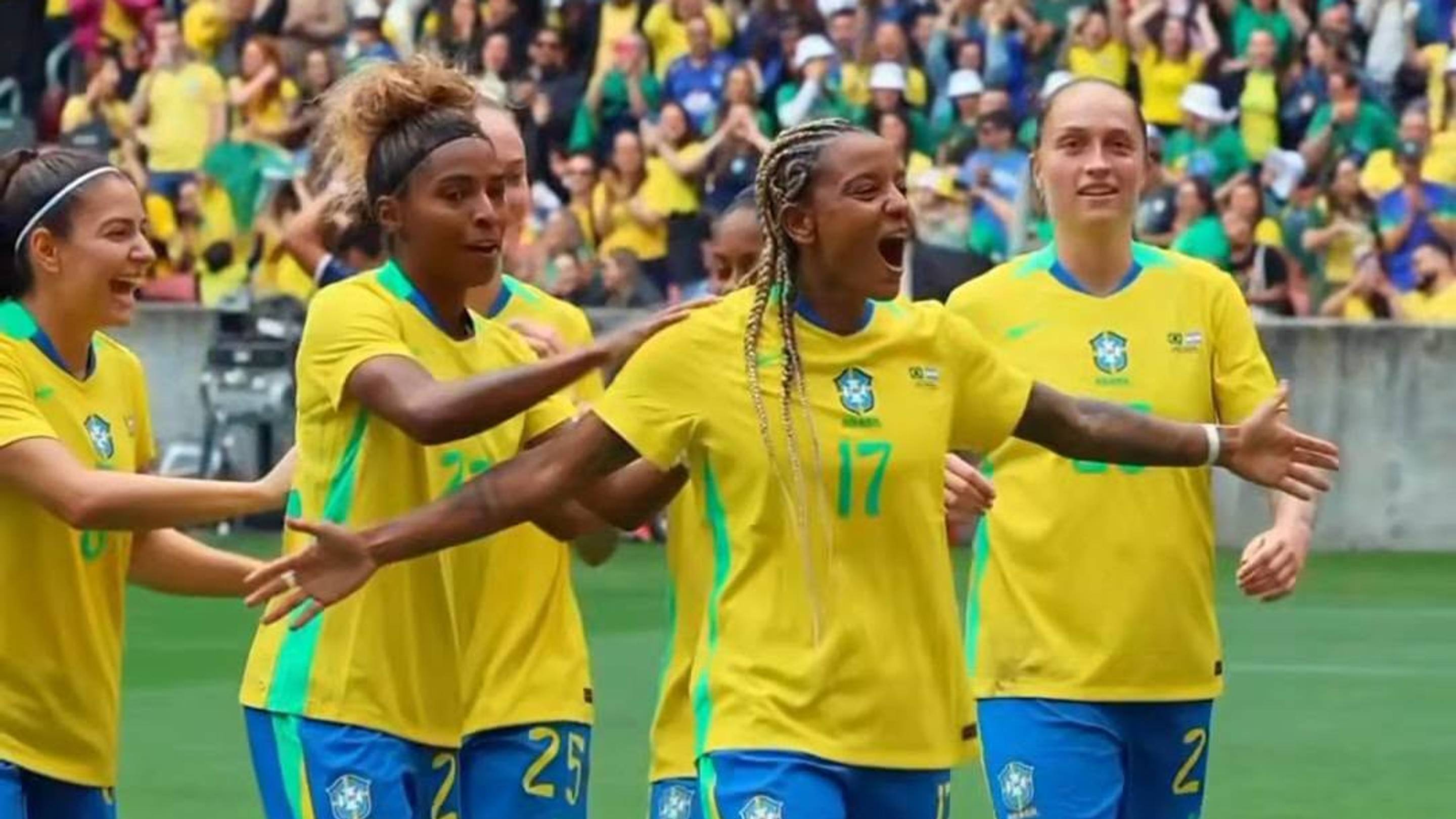 Geyse, del América Femenil, marcó golazo de chilena con la Selección brasileña