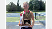 Gabriella Fleming of Cedar Rapids Xavier won her second Class 1A Iowa girls state tennis championship on Saturday.