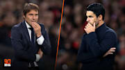 Antonio Conte will go head to head in the north London derby with Mikel Arteta