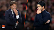 Antonio Conte will go head to head in the north London derby with Mikel Arteta