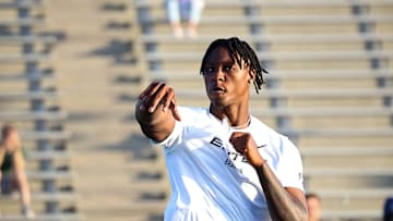 Tennessee Volunteers quarterback commit Faizon Brandon competes in the 2025 Elite 11 event.